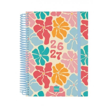 FINOCAM DIVA AGENDA ESCOLAR 26/27 - 1 DIA POR PAGINA - FORMATO 4º - 155X212MM - TAPAS DE CARTON FORRADO - PAPEL DE 80G/M2 - ESP