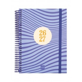 FINOCAM DIVA AGENDA ESCOLAR 26/27 - 1 DIA POR PAGINA - FORMATO 4º - 155X212MM - TAPAS DE CARTON FORRADO - PAPEL DE 80G/M2 - ESP