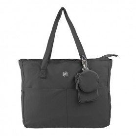 OXFORD ENDLESS TOTE BAG 14L - AMPLIO COMPARTIMENTO - 9 BOLSILLOS - INCLUYE NECESER INTERIOR, MONEDERO Y TARJETERO - NEGRO