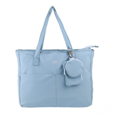 OXFORD ENDLESS TOTE BAG 14L - AMPLIO COMPARTIMENTO - 9 BOLSILLOS - INCLUYE NECESER INTERIOR, MONEDERO Y TARJETERO - AZUL