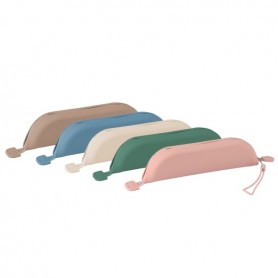 OXFORD FOREST ESTUCHE TRAPEZOIDAL - SILICONA RECICLADA - COMPACTO -TIRADOR CON CINTA - COLORES NEUTROS SURTIDOS - PACK 20 UDS