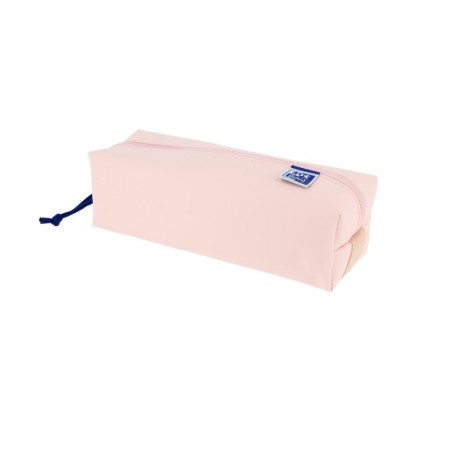 OXFORD LIVE & GO ESTUCHE CUADRADO GRANDE - MATERIAL ACOLCHADO - GOMA ELASTICA PARA UNIRLO AL CUADERNO - ROSA
