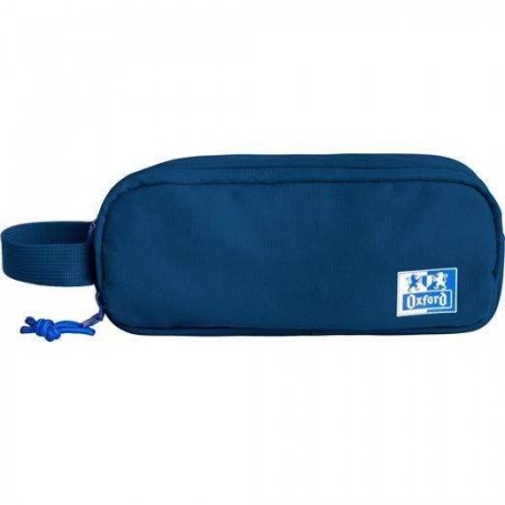 OXFORD B-SMART ESTUCHE PORTATODO - 3 COMPARTIMENTOS - ASA LATERAL - FABRICADO EN MATERIAL RECICLADO - AZUL