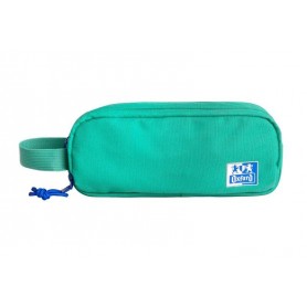 OXFORD B-SMART ESTUCHE PORTATODO - 3 COMPARTIMENTOS - ASA LATERAL - FABRICADO EN MATERIAL RECICLADO - TURQUESA