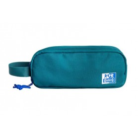 OXFORD B-SMART ESTUCHE PORTATODO - 3 COMPARTIMENTOS - ASA LATERAL - FABRICADO EN MATERIAL RECICLADO - AQUA