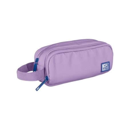 OXFORD B-SMART ESTUCHE PORTATODO - 3 COMPARTIMENTOS - ASA LATERAL - FABRICADO EN MATERIAL RECICLADO - LAVANDA