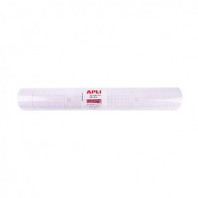 APLI ROLLO DE POLIPROPILENO TRANSPARENTE 20X0.50M 80M MICRAS - ADHESIVO REPOSICIONABLE - SISTEMA EASY PEEL - CUADRICULA DE PRECI