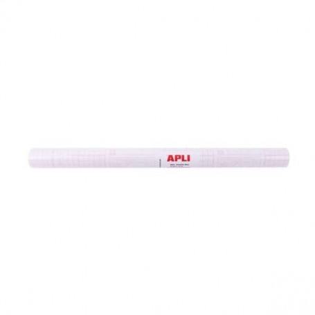 APLI ROLLO DE POLIPROPILENO TRANSPARENTE 3X0.50M 80 MICRAS - ADHESIVO REPOSICIONABLE - SISTEMA EASY PEEL - CUADRICULA DE PRECISI