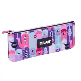 MILAN ALIENS 2 ESTUCHE PORTATODO PLANO - COMPACTO - CIERRE DE CREMALLERA - 23X9X1.5CM - ROSA
