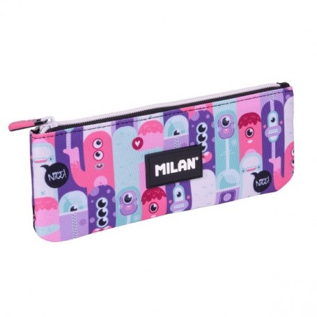 MILAN ALIENS 2 ESTUCHE PORTATODO PLANO - COMPACTO - CIERRE DE CREMALLERA - 23X9X1.5CM - ROSA