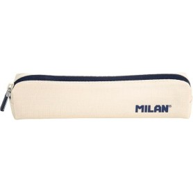 MILAN SERIE 1918 ESTUCHE MINI REDONDO - TEJIDO RESISTENTE A LAS ROTURAS Y RASGADURAS - MEDIDAS 20,5X4,5X5CM - BEIGE
