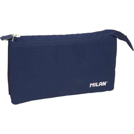 MILAN SERIE 1918 ESTUCHE PORTATODO 5 COMPARTIMENTOS - TEJIDO RESISTENTE A LAS ROTURAS Y RASGADURAS - MEDIDAS 22X12X4CM - AZUL OS