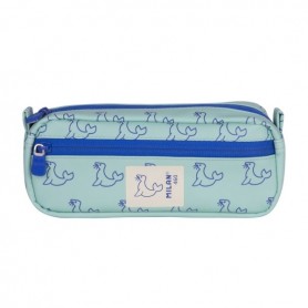 MILAN COLECCION 460 PORTATODO RECTANGULAR - 2 COMPARTIMENTOS CON CREMALLERA - VERDE/AZUL