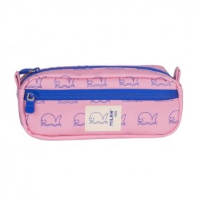MILAN COLECCION 460 PORTATODO RECTANGULAR - 2 COMPARTIMENTOS CON CREMALLERA - ROSA/AZUL