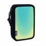 MILAN SUNSET PLUMIER DE 2 PISOS CON 2 GOMAS DE BORRAR, SACAPUNTAS, LAPIZ, BOLIGRAFO COMPACT, REGLA, 12 LAPICES DE COLORES Y 18 R