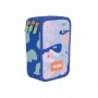 MILAN BLUE ODYSSEY PLUMIER DE 3 PISOS CON GOMA DE BORRAR - SACAPUNTAS - LAPIZ - 3 BOLIGRAFOS - REGLA - 12 LAPICES DE COLORES - 6