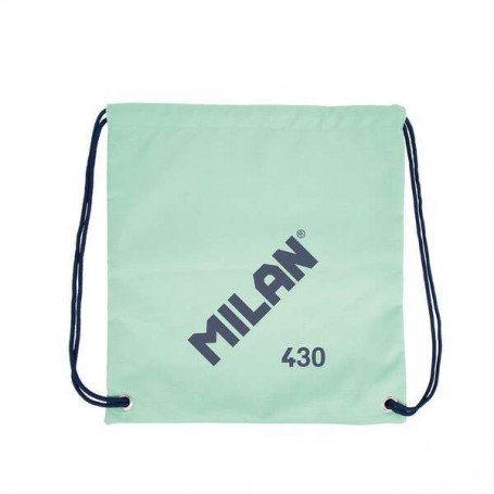 MILAN SERIE 1918 BOLSA/MOCHILA DE TIRAS GRANDE - TEJIDO 'RIPSTOP' LIGERO Y RESISTENTE - MEDIDAS 34X42X0.7CM - VERDE