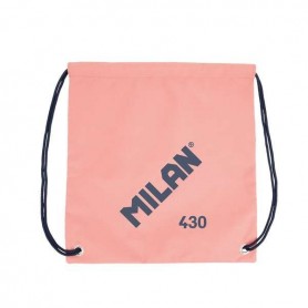 MILAN SERIE 1918 BOLSA/MOCHILA DE TIRAS GRANDE - TEJIDO 'RIPSTOP' LIGERO Y RESISTENTE - MEDIDAS 34X42X0.7CM - ROSA