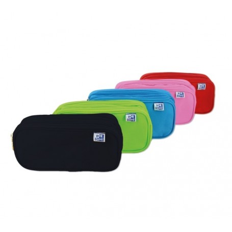 OXFORD KANGOO KIDS ESTUCHE TRIPLE - 3 CREMALLERAS - POLIESTER RESISTENTE - TAMAÑO COMPACTO DE 22.5X11X7CM - COLORES SURTIDOS