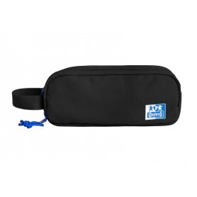 OXFORD B-SMART ESTUCHE PORTATODO - 3 COMPARTIMENTOS - ASA LATERAL - FABRICADO EN MATERIAL RECICLADO - NEGRO