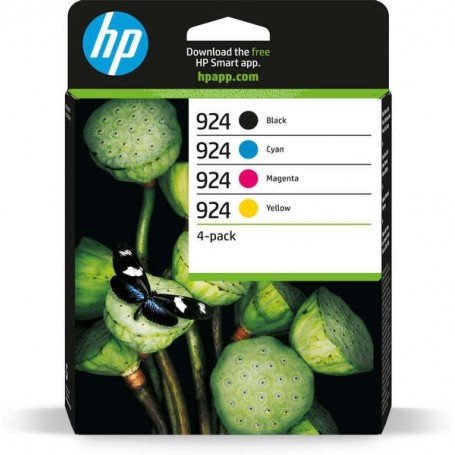 HP 924 - PACK DE 4 CARTUCHOS DE TINTA ORIGINALES B / C / M / Y (1 X 500 PAG + 3 X 400 PAG) - 6C3Z1NE