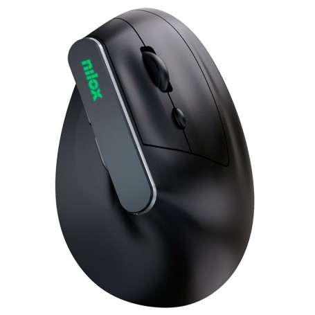 NILOX NXMOEVR01B - RATON VERTICAL INALAMBRICO - BLUETOOTH Y RF - RECARGABLE - NEGRO