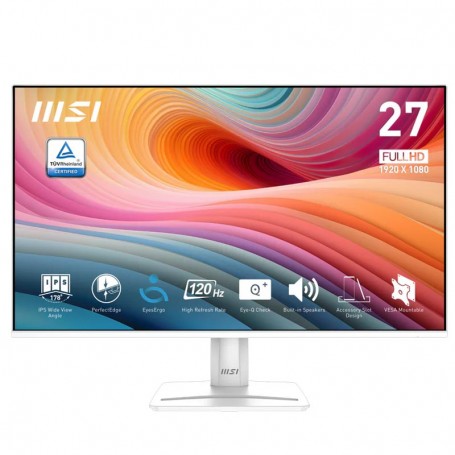 MSI PRO MP275W E2 - MONITOR 27" FHD IPS 120HZ 1MS - 2 HDMI + DISPLAYPORT + VGA - BLANCO