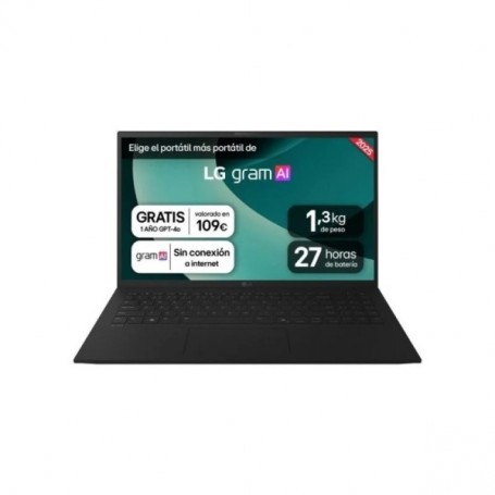 LG GRAM 15Z80T-G.AS55B - PORTATIL AMD RYZEN AI 5-340 - 16GB - 512GB SSD - 15.6" FHD - WINDOWS 11 HOME - NEGRO + LPI*