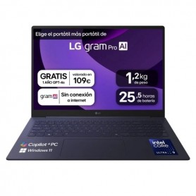 LG GRAM 16Z90TS-G.AU99BN - PORTATIL INTEL CORE ULTRA 9 288V - 32GB - 1TB SSD - 15,6" FHD - WIFI 7 - WINDOWS 11 HOME - GRIS + LPI