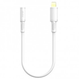 MTK TB1503 BL - CONVERSOR AUDIO LIGHTNING A MINIJACK HEMBRA - 12CM - BLANCO
