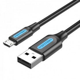 VENTION CABLE USB-A A MICROUSB - 3A - 60W - 1M - NEGRO