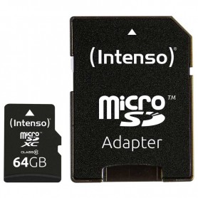 INTENSO MICROSD 64GB CLASE10 CON ADAPTADOR + LPI*