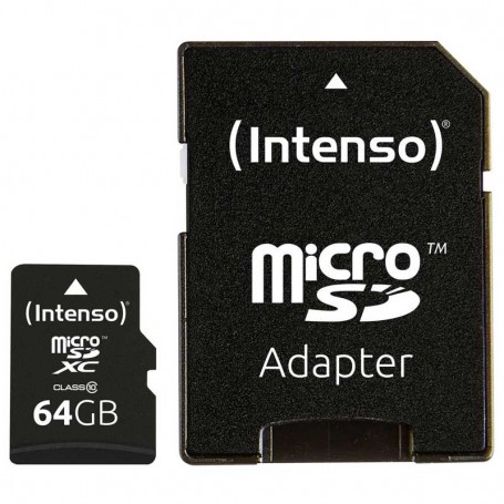 INTENSO MICROSD 64GB CLASE10 CON ADAPTADOR + LPI*