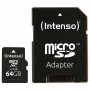 INTENSO MICROSD 64GB CLASE10 CON ADAPTADOR + LPI*