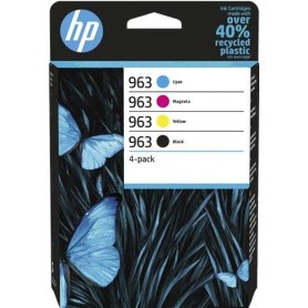 HP 963 - PACK DE 4 CARTUCHOS DE TINTA ORIGINALES B/C/M/Y (1 X 1000PAG+ 1 X 700 PAG) - 6ZC70AE
