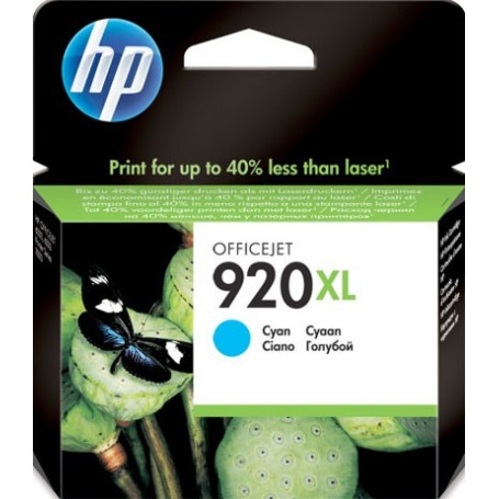 HP 920XL CYAN - CARTUCHO DE TINTA ORIGINAL (6 ML) - CD972AE