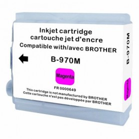 INK-PRO® CARTUCHO  COMPATIBLE BROTHER LC970 / LC1000 MAGENTA (26.6 ML)