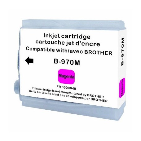 INK-PRO® CARTUCHO  COMPATIBLE BROTHER LC970 / LC1000 MAGENTA (26.6 ML)