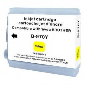 INK-PRO® CARTUCHO  COMPATIBLE BROTHER LC970 / LC1000 AMARILLO (26.6 ML)
