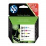 HP 364 - PACK DE 4 CARTUCHOS DE TINTA ORIGINALES B/C/M/Y ( 1 X 6ML + 3 X 3ML) - N9J73AE