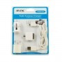 CARGADOR UNIVERSAL 4 EN 1 MTK IPHONE / MICROUSB  A RED ELECTRICA Y COCHE 1A  BLACK
