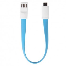 CABLE PLANO MTK USB A MICROUSB 1,2M COLOR BLUE