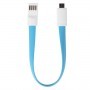 CABLE PLANO MTK USB A MICROUSB 1,2M COLOR BLUE