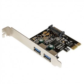 TARJETA CONTROLADORA PCI-E STARTECH 2 PTOS USB 3.0 + SATA POWER (LP)