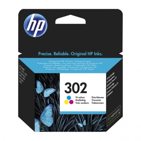 HP 302 COLOR - CARTUCHO DE TINTA ORIGINAL (150 PAG) - F6U65AE