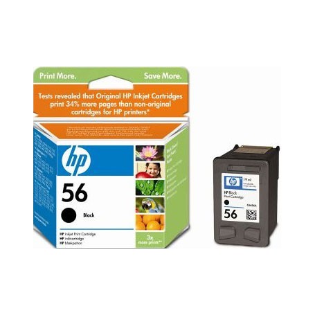 HP 56 NEGRO - CARTUCHO DE TINTA ORIGINAL (520 PAG) (19 ML) - C6656AE