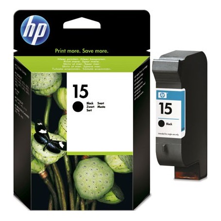 HP 15 NEGRO - CARTUCHO DE TINTA ORIGINAL (500 PAG) - C6615DE