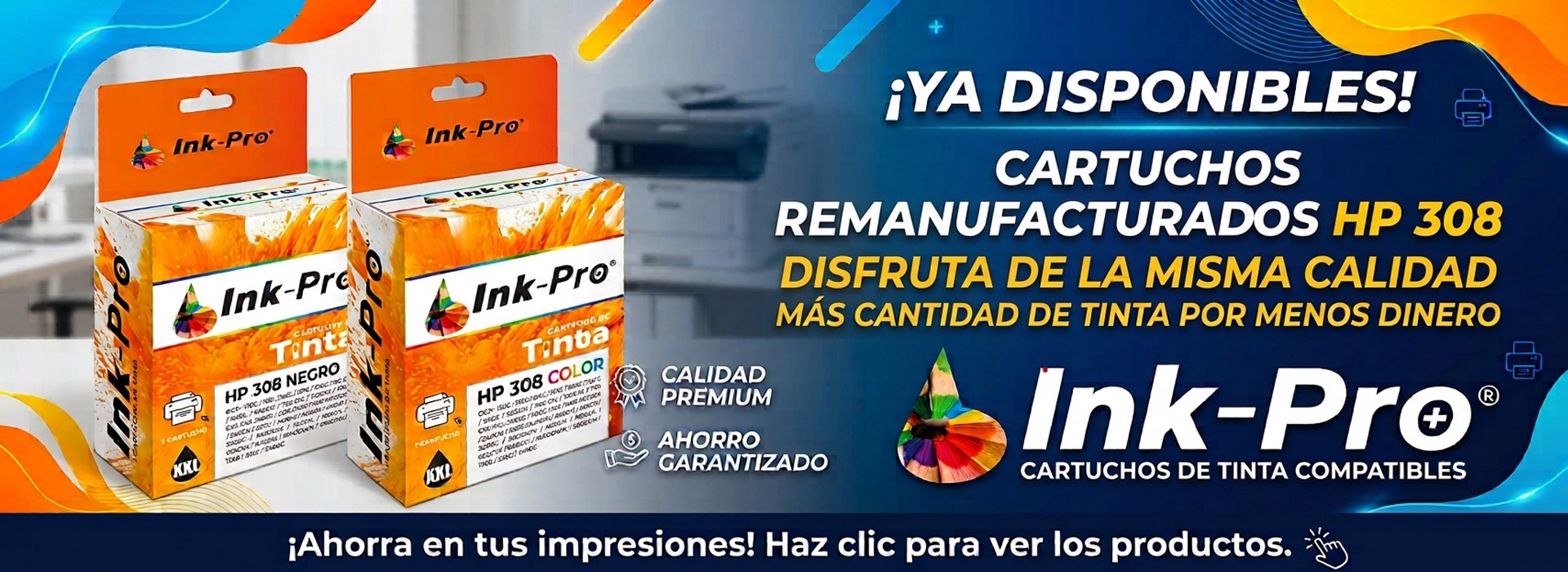 Nuevos HP 308 de INK-PRO